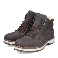 Sale Rieker Meskie Sznurowane Buty W Kolorze Kawowo-Brazowym