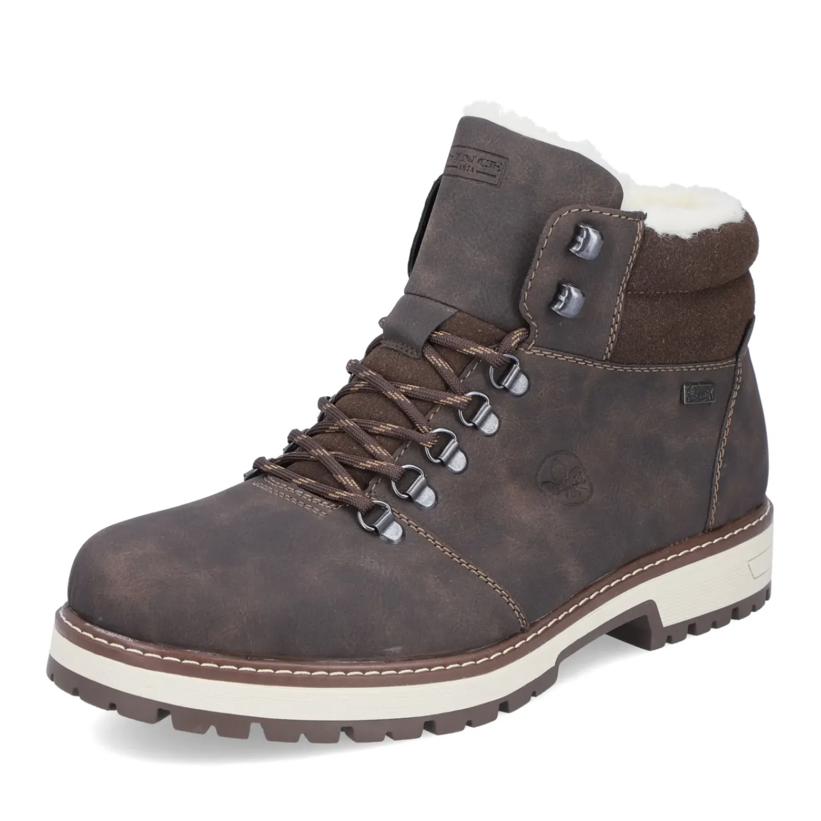 Sale Rieker Meskie Sznurowane Buty W Kolorze Kawowo-Brazowym