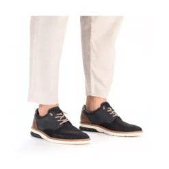 Best Rieker Meskie Sznurowane Buty W Kolorze Lupkowoniebieskim