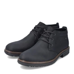 Outlet Rieker Meskie Sznurowane Buty W Kolorze Asfaltowo-Czarnym