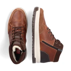 Hot Rieker Meskie Sznurowane Buty W Kolorze Lisiego Brazu