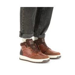Hot Rieker Meskie Sznurowane Buty W Kolorze Lisiego Brazu