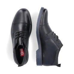 Fashion Rieker Meskie Sznurowane Buty W Kolorze Czarnym, Blyszczacym