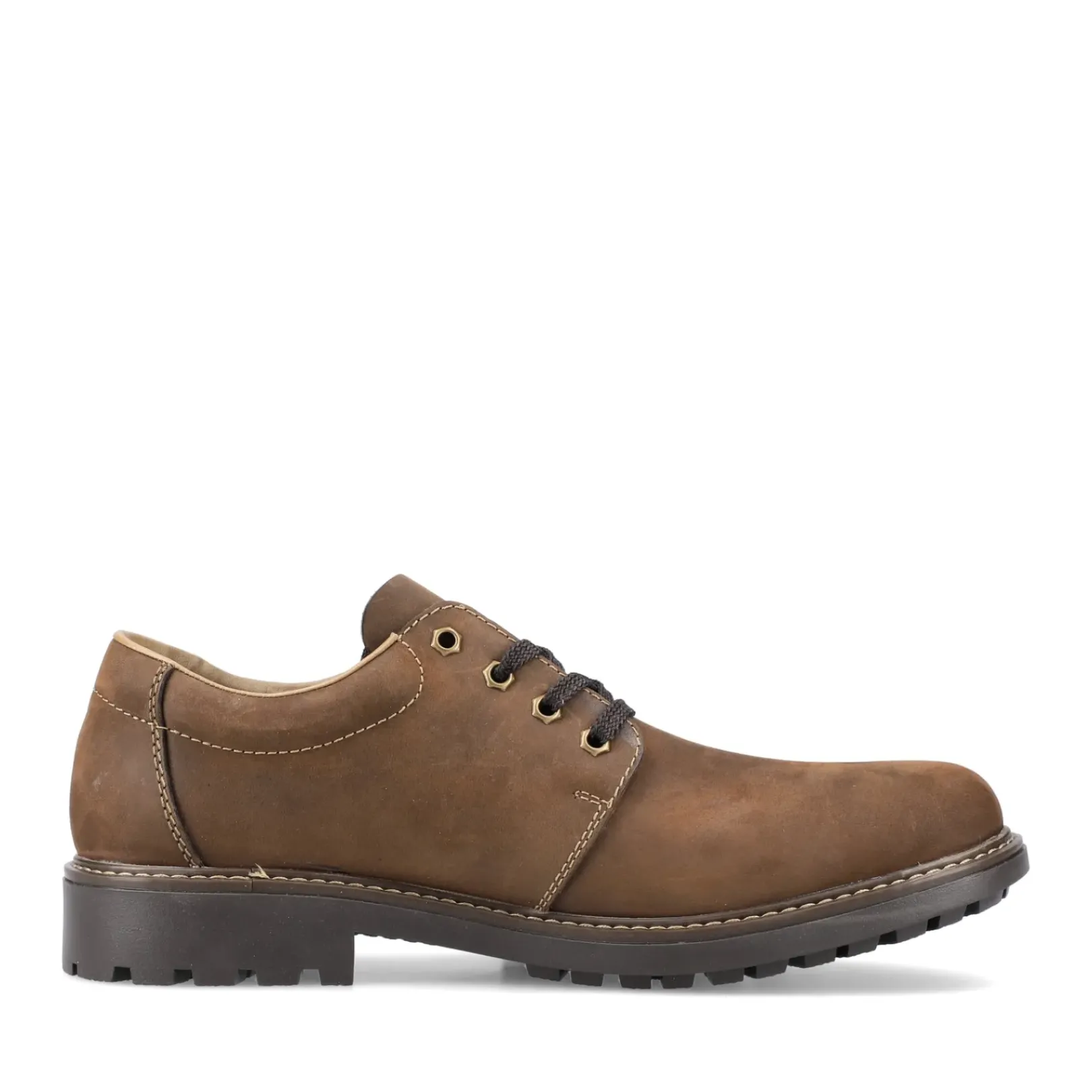 Hot Rieker Meskie Sznurowane Buty W Kolorze Kawowego Brazu