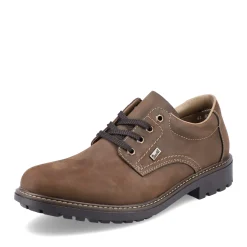 Hot Rieker Meskie Sznurowane Buty W Kolorze Kawowego Brazu