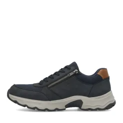 Discount Rieker Meskie Sznurowane Buty W Kolorze Stalowoniebieskim