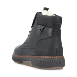 New Rieker Meskie Sznurowane Buty , Nocna, Czarna