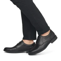 Outlet Rieker Meskie Sznurowane Buty W Kolorze Ciemnej Czerni