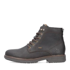 Hot Rieker Meskie Sznurowane Buty W Kolorze Kawowo-Brazowym