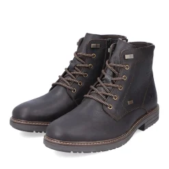 Hot Rieker Meskie Sznurowane Buty W Kolorze Kawowo-Brazowym
