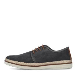 New Rieker Meskie Sznurowane Buty W Kolorze Ciemnoszarym