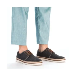 New Rieker Meskie Sznurowane Buty W Kolorze Ciemnoszarym