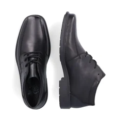 Fashion Rieker Meskie Sznurowane Buty W Kolorze Czarnym, Blyszczacym
