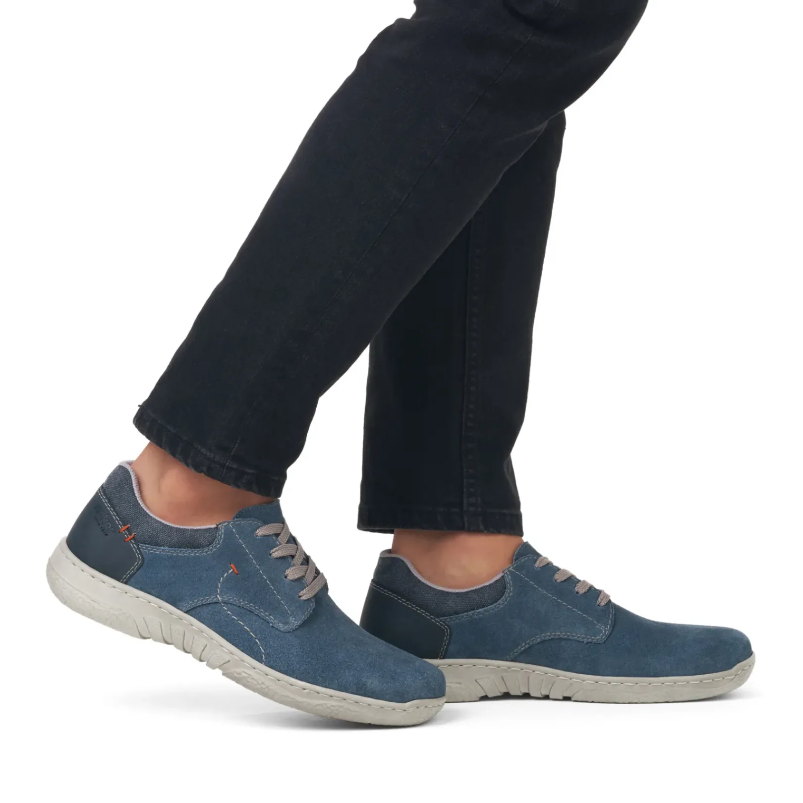 Online Rieker Meskie Sznurowane Buty W Kolorze Blekitnym