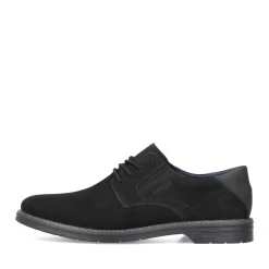 Hot Rieker Meskie Sznurowane Buty W Kolorze Kruczoczarnym