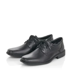 New Rieker Meskie Sznurowane Buty W Kolorze Kruczoczarnym