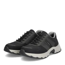 Fashion Rieker Meskie Sznurowane Buty W Kolorze Asfaltowo-Czarnym