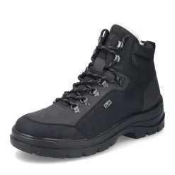 New Rieker Meskie Sznurowane Buty , Asfaltowe, Czarne