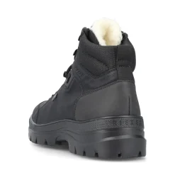 New Rieker Meskie Sznurowane Buty , Asfaltowe, Czarne