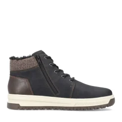 Online Rieker Meskie Sznurowane Buty , Asfaltowe, Czarne
