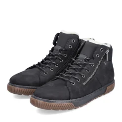 Outlet Rieker Meskie Sznurowane Buty W Kolorze Asfaltowo-Czarnym