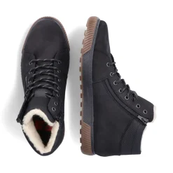 Outlet Rieker Meskie Sznurowane Buty W Kolorze Asfaltowo-Czarnym