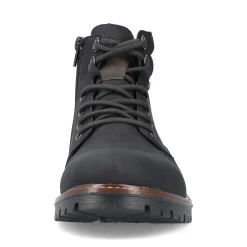 Discount Rieker Meskie Sznurowane Buty , Asfaltowe, Czarne