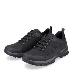 New Rieker Meskie Sznurowane Buty W Kolorze Kruczoczarnym