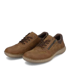 Outlet Rieker Meskie Sznurowane Buty W Kolorze Kawowego Brazu
