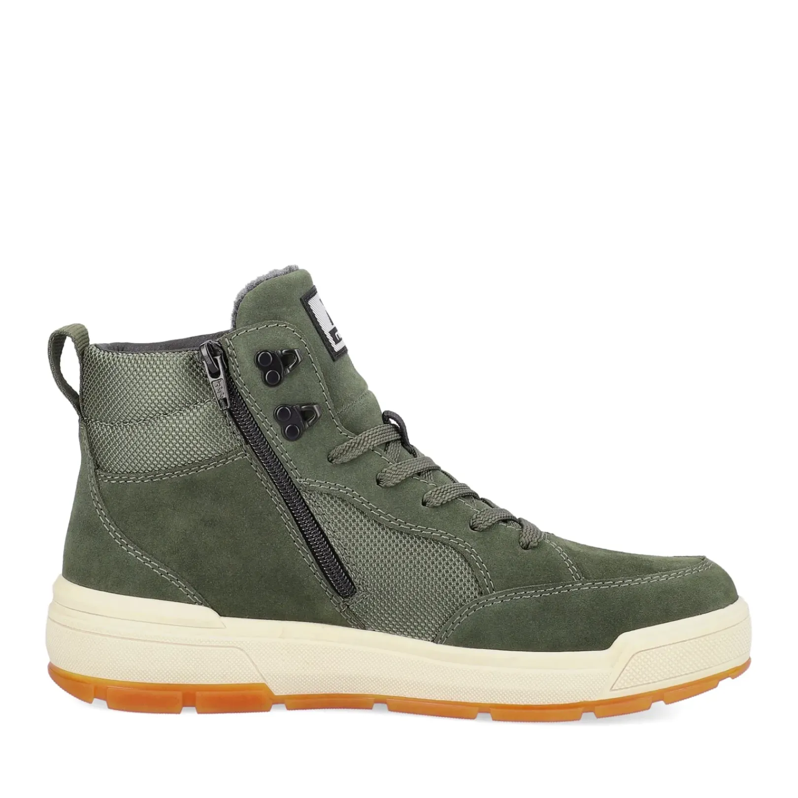 Outlet Rieker Meskie Tenisowki High Khaki W Kolorze Zielonym