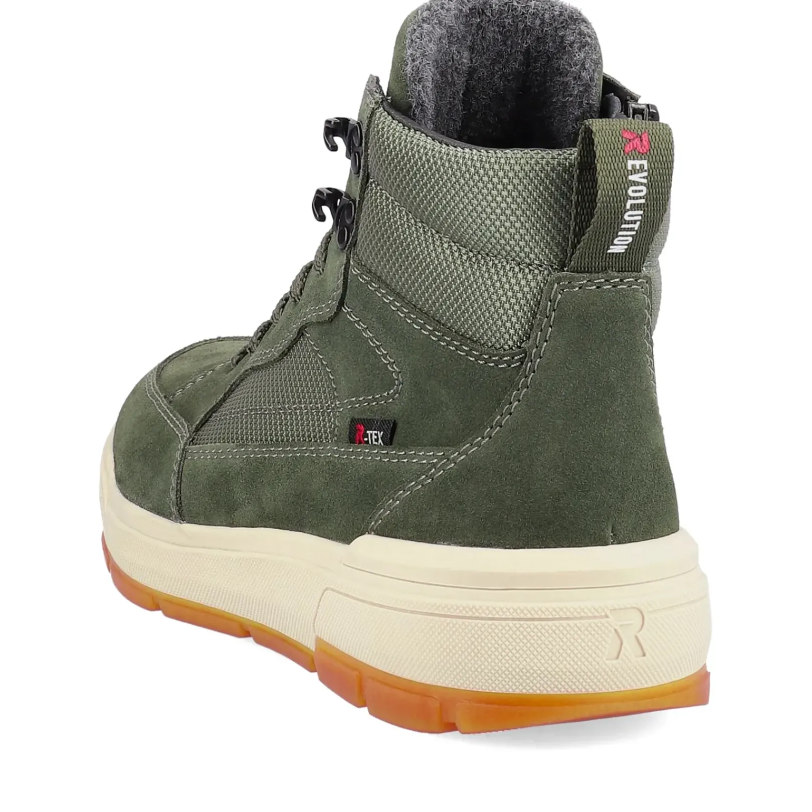 Outlet Rieker Meskie Tenisowki High Khaki W Kolorze Zielonym