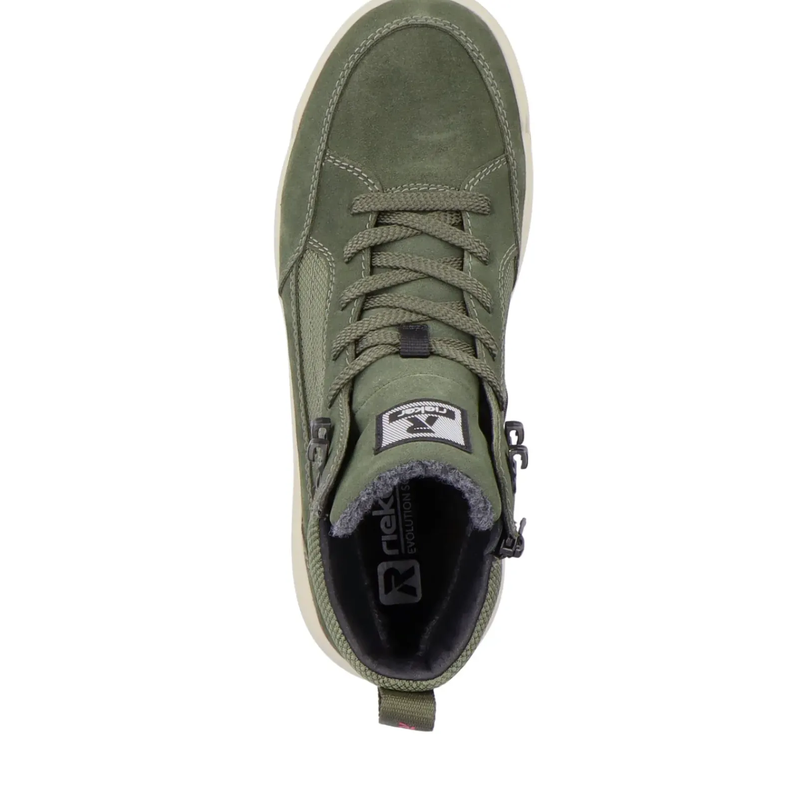 Outlet Rieker Meskie Tenisowki High Khaki W Kolorze Zielonym