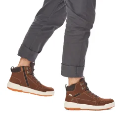 Hot Rieker Meskie Tenisowki High Nut Brown