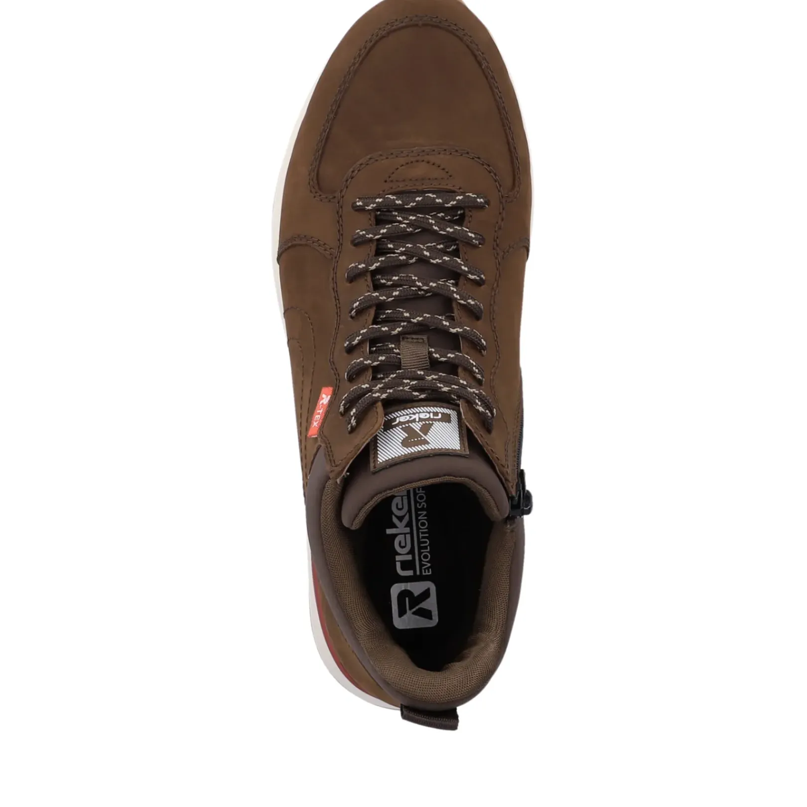 Outlet Rieker Meskie Tenisowki High Wood Brown