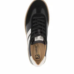 New Rieker Meskie Tenisowki Low Street W Kolorze Czarnym