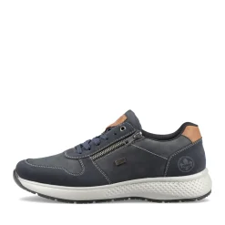 New Rieker Meskie Tenisowki Low W Kolorze Niebiesko-Szarym
