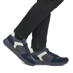 Clearance Rieker Meskie Tenisowki O Niskiej Zawartosci Wegla, Czarno-Srebrno-Szare