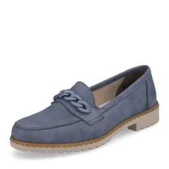 Clearance Rieker Mokasyny Damskie W Kolorze Blekitnym