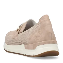 Clearance Rieker Mokasyny Damskie W Delikatnym Rozu