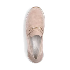 Clearance Rieker Mokasyny Damskie W Delikatnym Rozu
