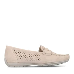 Discount Rieker Mokasyny Damskie W Delikatnym Rozu