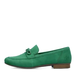 Discount Rieker Mokasyny Damskie W Kolorze Trawiasto-Zielonym