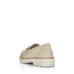 Clearance Rieker Mokasyny Damskie W Kolorze Jasnobezowym