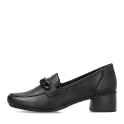 Clearance Rieker Mokasyny Damskie W Kolorze Ciemnej Czerni