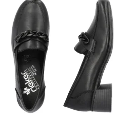 Clearance Rieker Mokasyny Damskie W Kolorze Ciemnej Czerni
