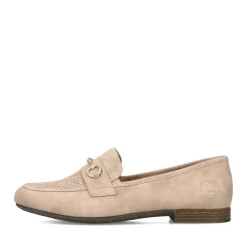 New Rieker Mokasyny Damskie W Kolorze Pudrowego Rozu