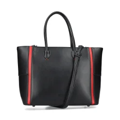 Best Rieker a | Shopper Jet Czarno-Ognisty Czerwony