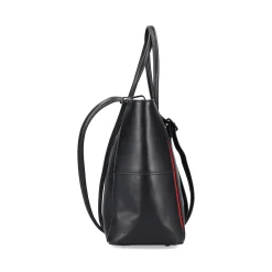 Best Rieker a | Shopper Jet Czarno-Ognisty Czerwony