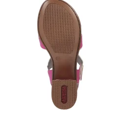 New Rieker Sandaly Damskie W Kolorze Rozowym