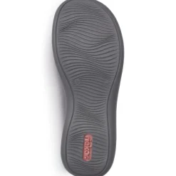 New Rieker Sandaly Damskie Z Paskiem W Kolorze Granatowym